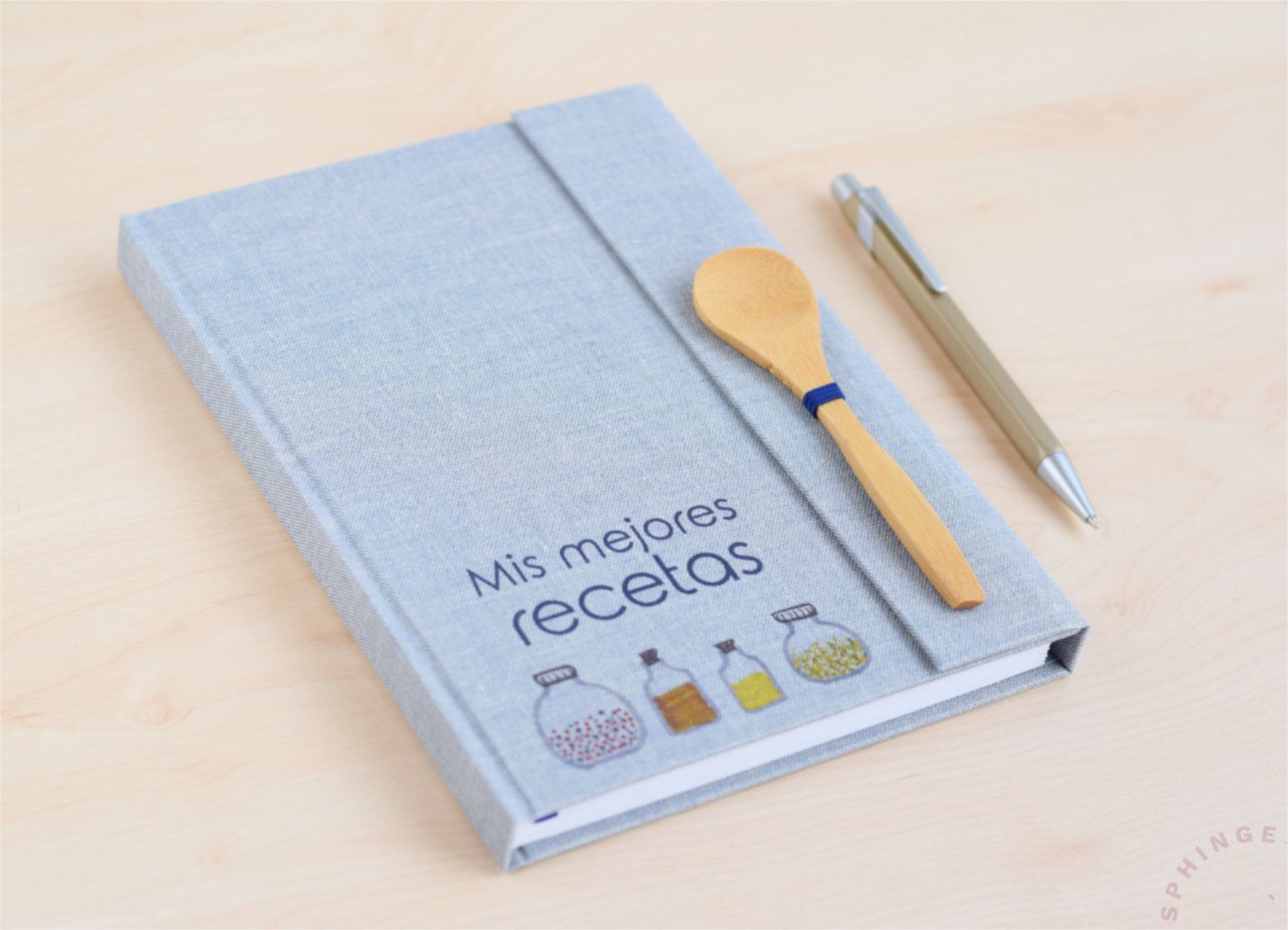 Recetario de cocina A5 | Cierre solapa + cuchara | Edición limitada - Imagen 3