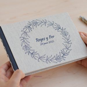 Libro de firmas corona vegetal A5 A4 | Personalizado | 40 hojas