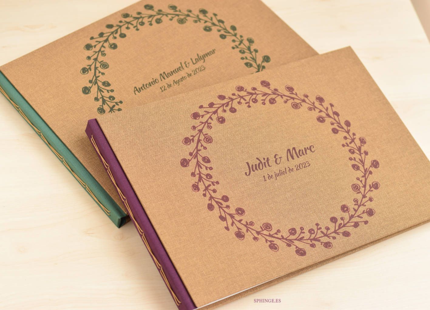 Libro de firmas guirnalda A5 A4 | Personalizado | 40 hojas | Varios colores - Imagen 2