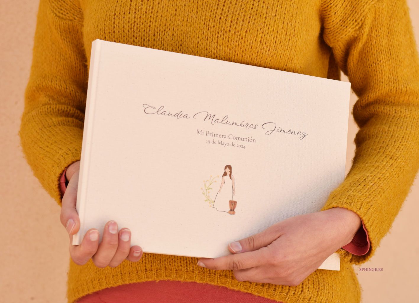 Álbum clásico de fotos y firmas Comunión | Personalizado | A5 A4 24 hojas - Imagen 6