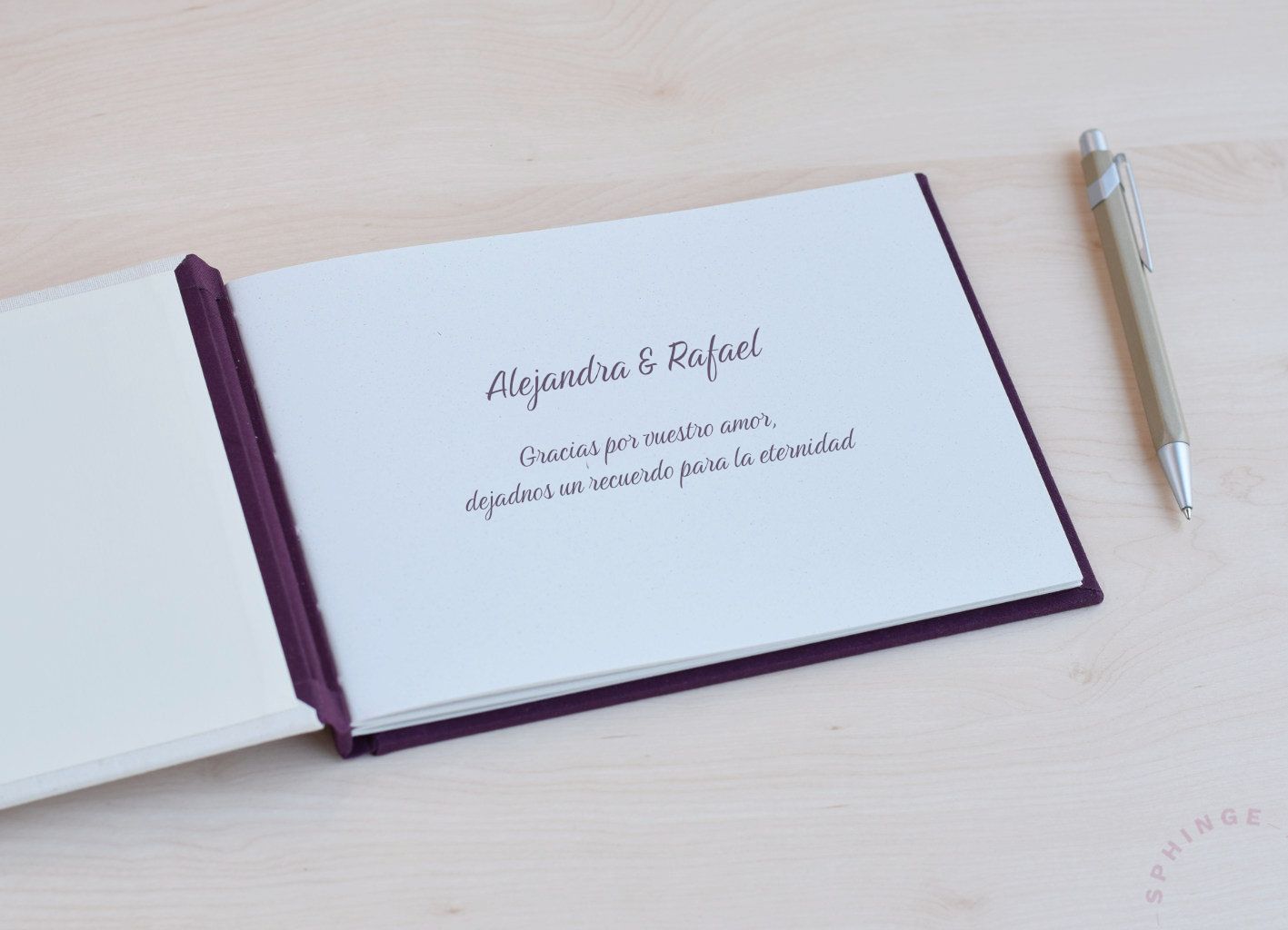 Libro de firmas corona flores A5 A4 | Personalizado | 40 hojas | Papel 120g - Imagen 4