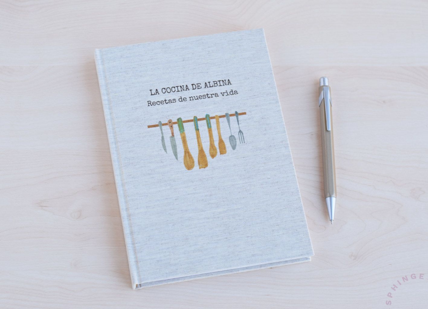 Recetario A5 Palas de madera | Personalizado | 100 hojas - Imagen 2
