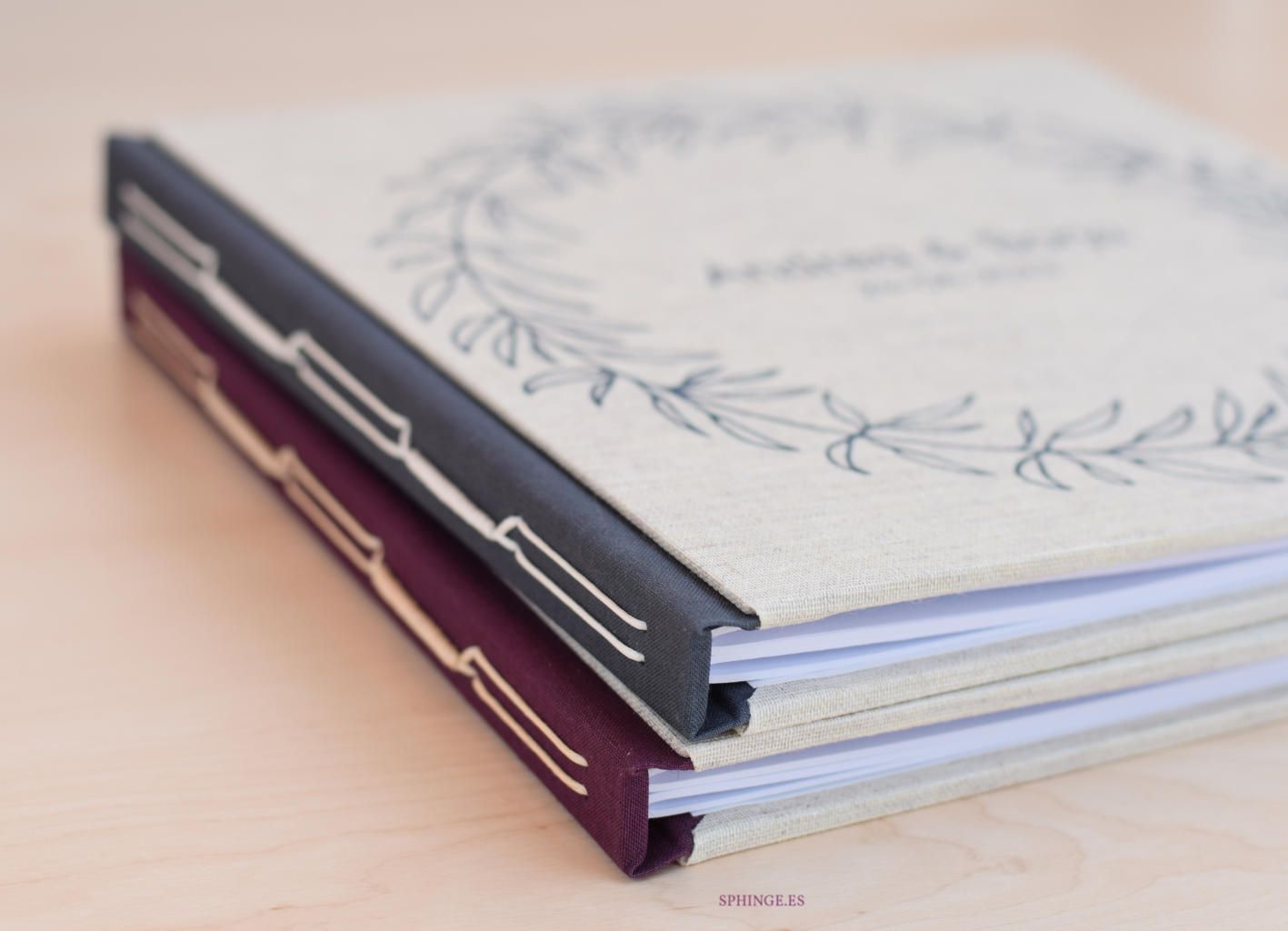Cuaderno orla vegetal personalizado | 40 hojas papel blanco o reciclado | 22x22 - Imagen 3
