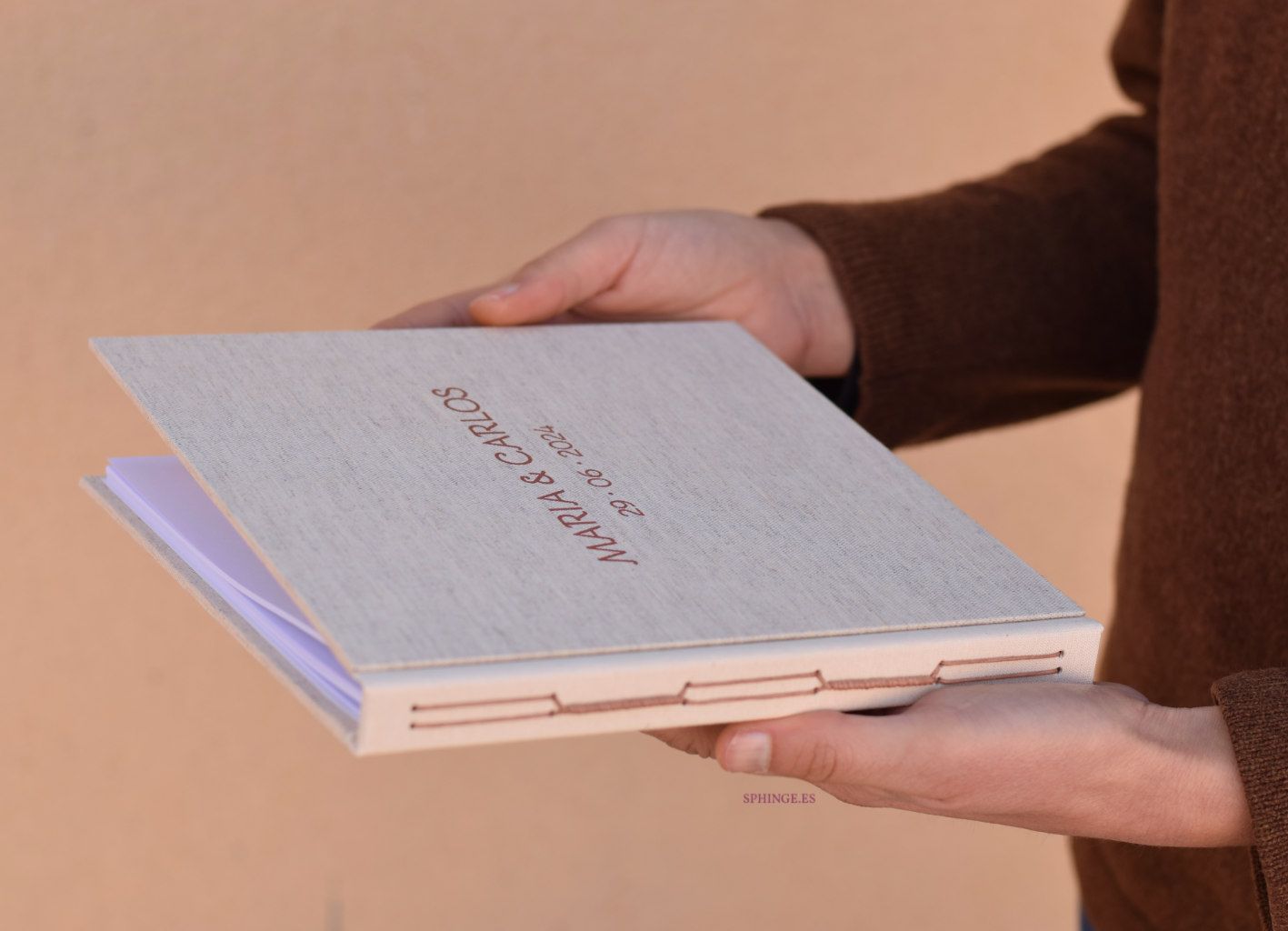 Cuaderno orla vegetal personalizado | 40 hojas papel blanco o reciclado | 22x22 - Imagen 7