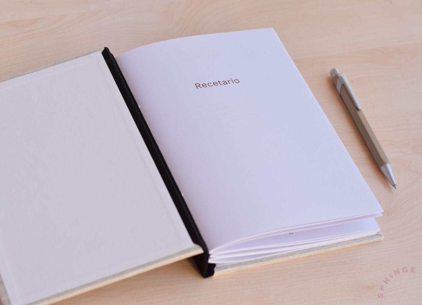 Libro de recetas personalizado para pegar fotos | Costura vista | 80 hojas | A5 - Imagen 6