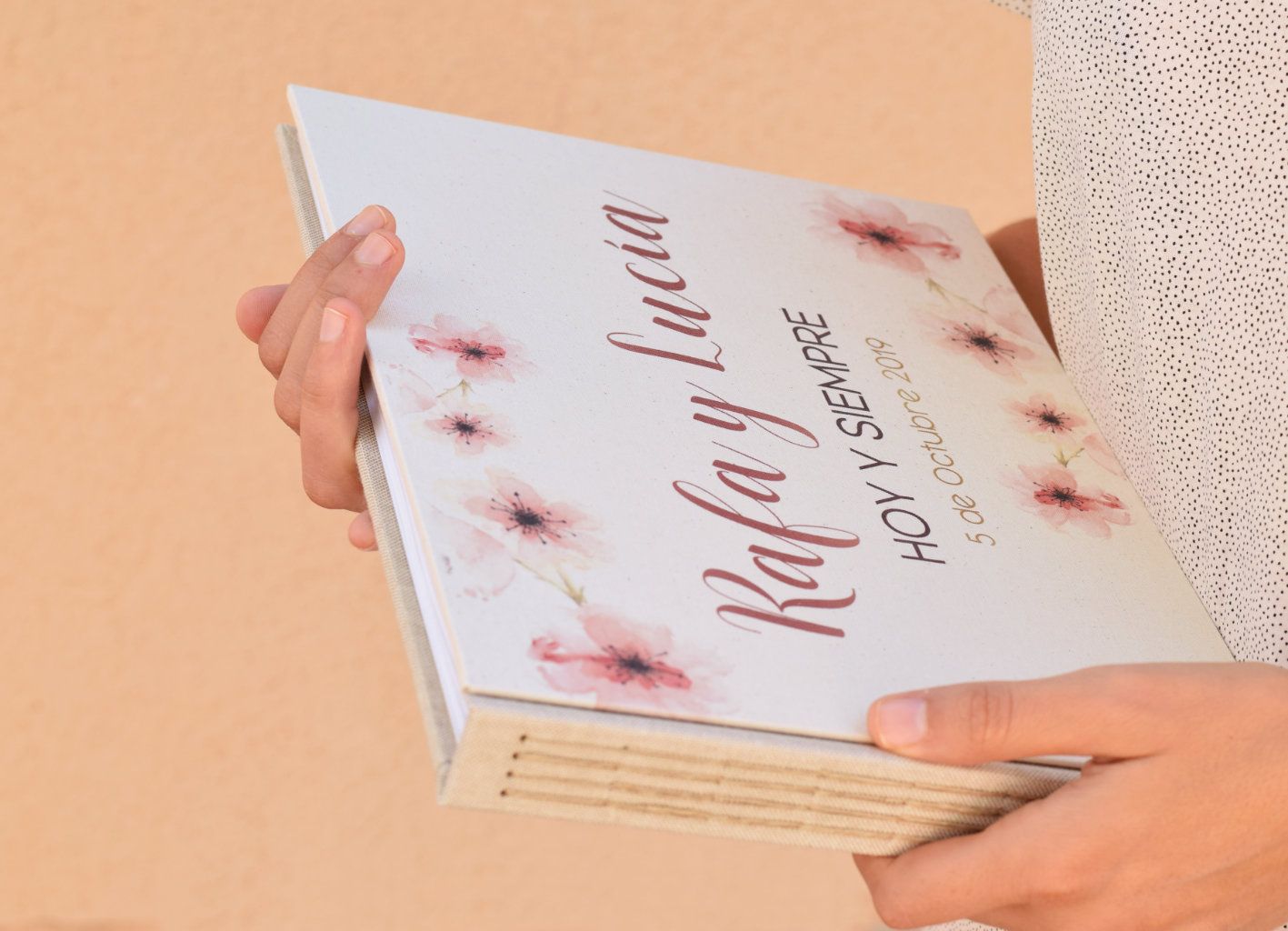 Encuadernación personalizada - artesanal - album de fotos personalizado - libro de firmas invitados testigos boda visitas - cuaderno - diario - sphinge