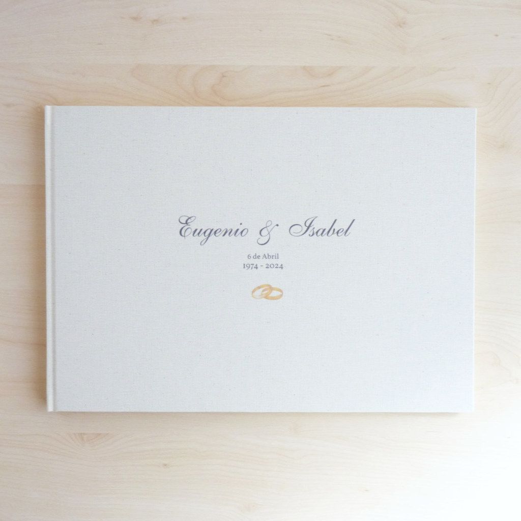Álbum clásico de fotos y firmas Boda | Personalizado | A4 24 hojas