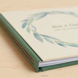 Cuaderno corona olivo personalizado | Libro de firmas | 40 hojas | 22x22