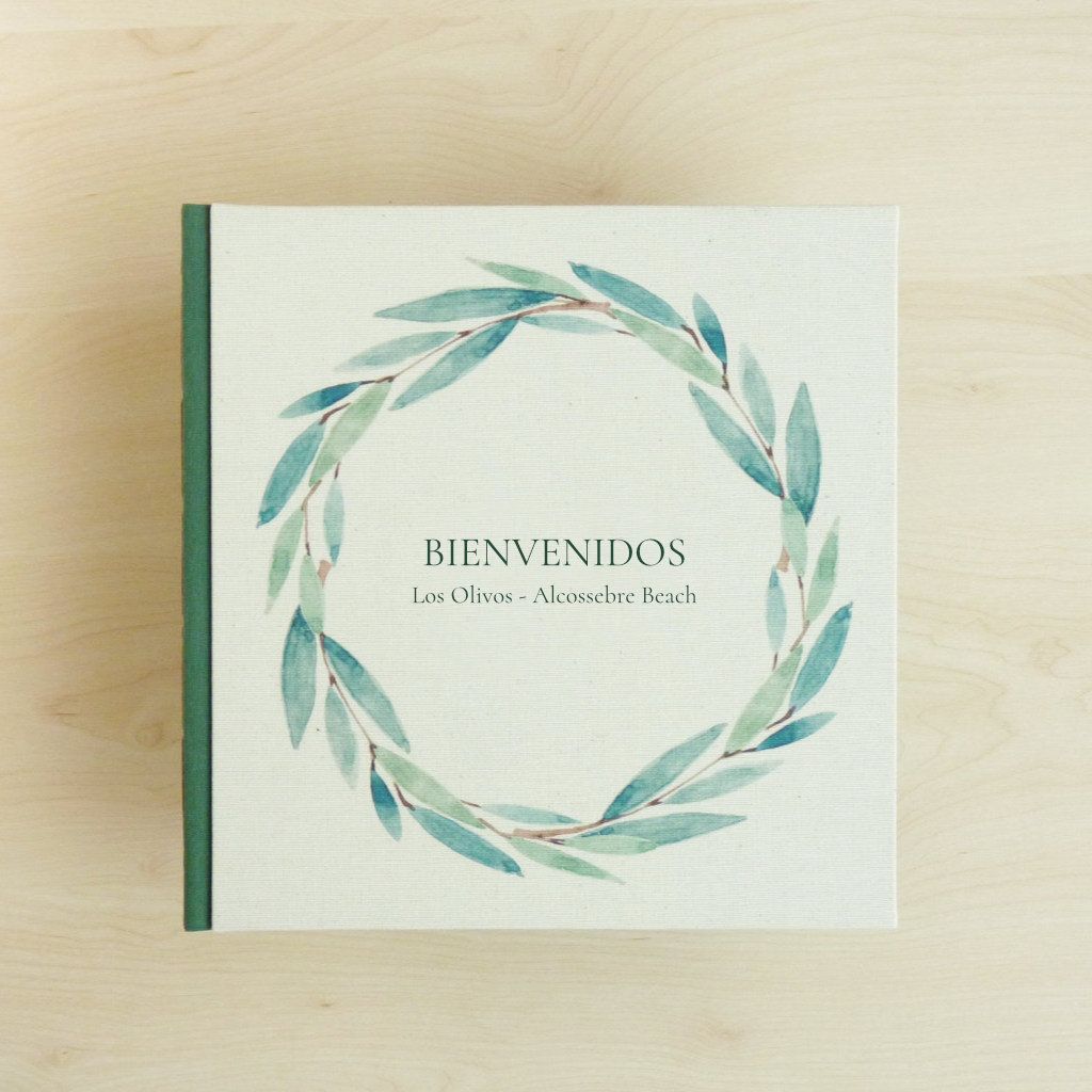 Cuaderno corona olivo personalizado | Libro de firmas | 40 hojas | 22x22