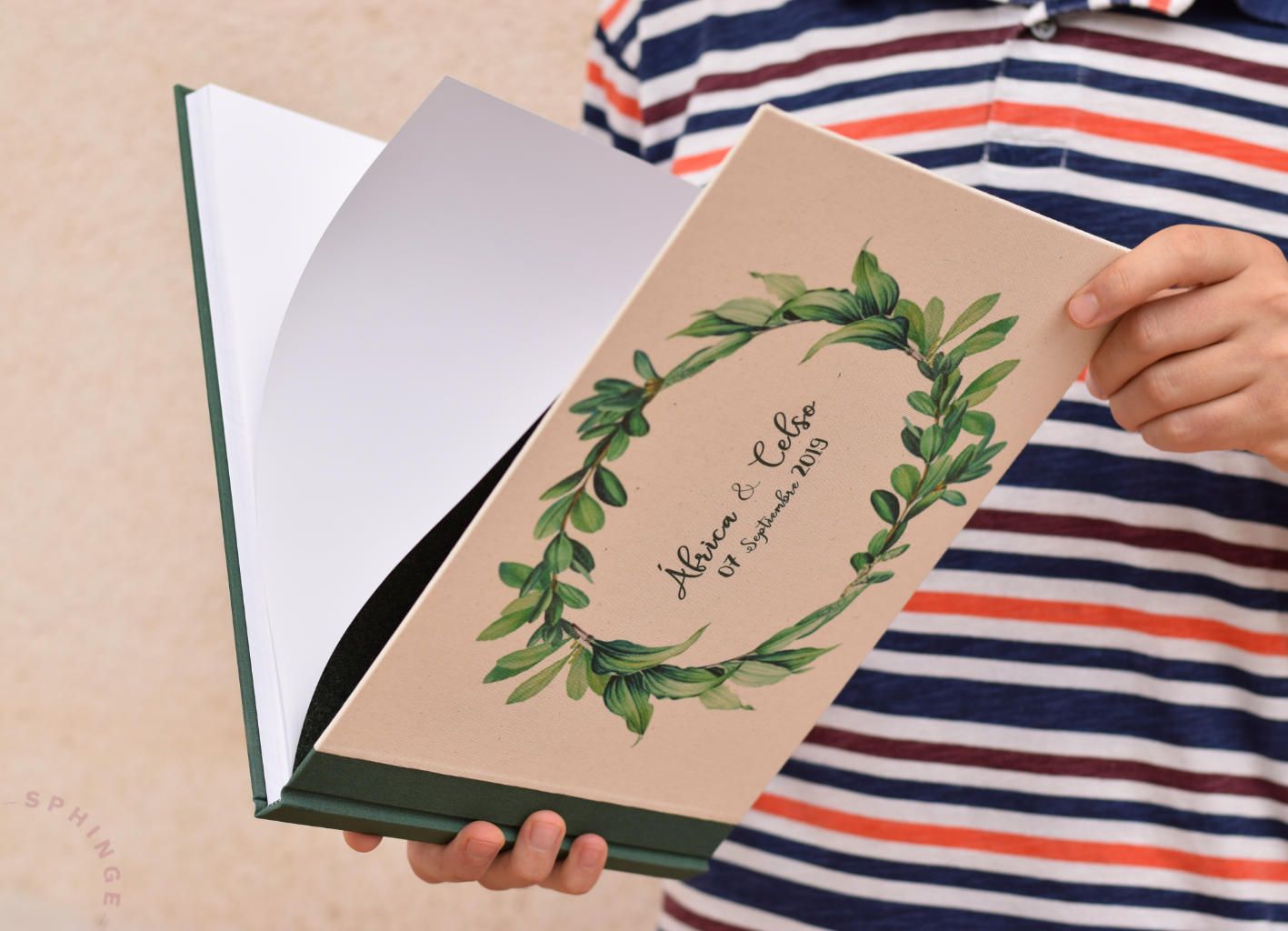 Libro de firmas Cartoné con tu diseño o foto | 50 hojas Papel 120g | 23x32 cm - Imagen 6