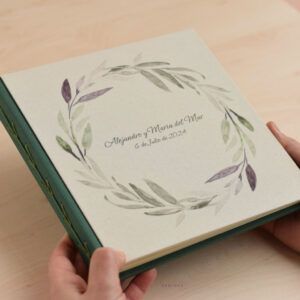 Álbum fotos y firmas Corona de Olivo 21x21 | Personalizado | 30 Hojas