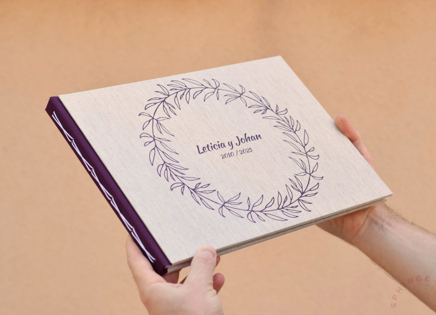 Libro de firmas corona vegetal A5 A4 | Personalizado | 40 hojas | Papel 120g - Imagen 7
