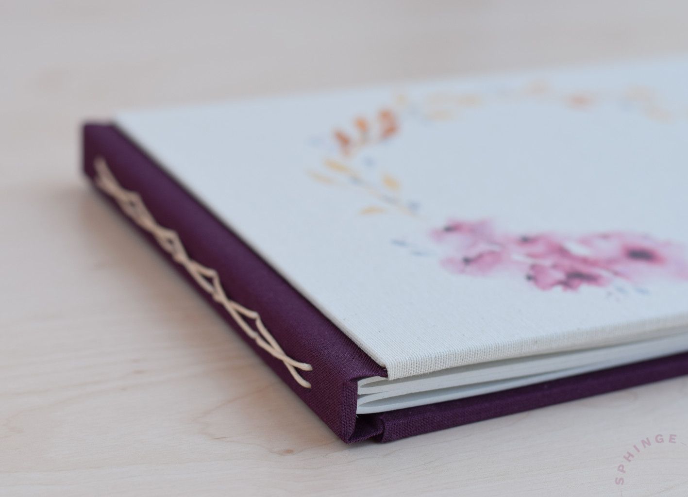 Libro de firmas corona flores A5 A4 | Personalizado | 40 hojas | Papel 120g - Imagen 3