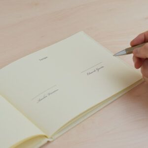 Libro de testigos personalizado | 16 hojas | Papel 180g | A5 15x21