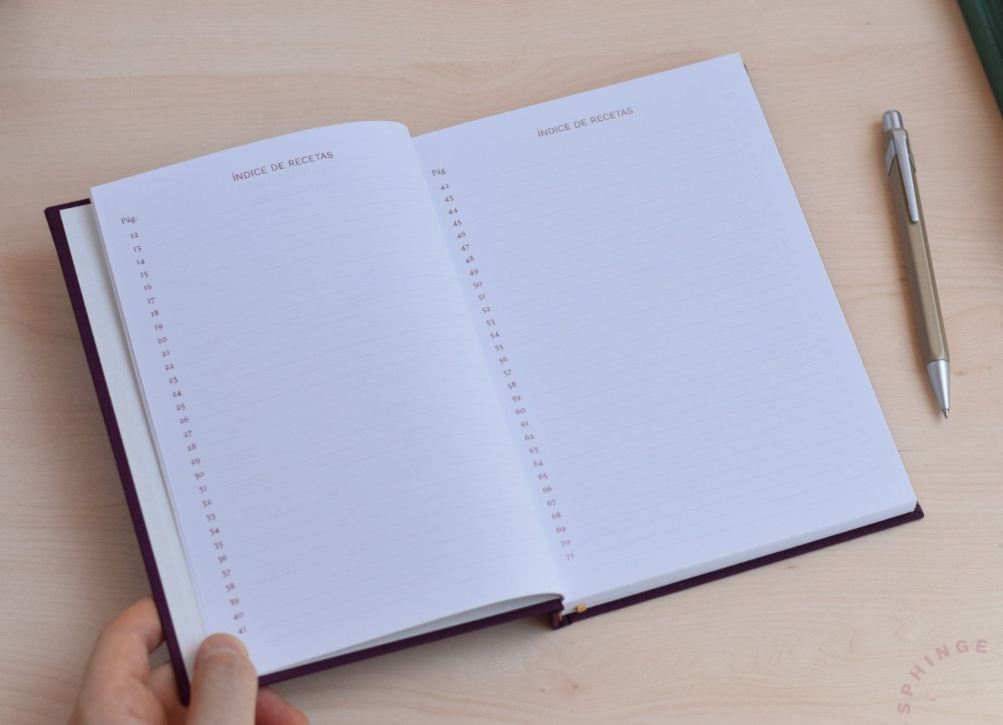 Cuaderno de recetas personalizado con iniciales | 3 colores | 100 hojas A5 15x21 - Imagen 5