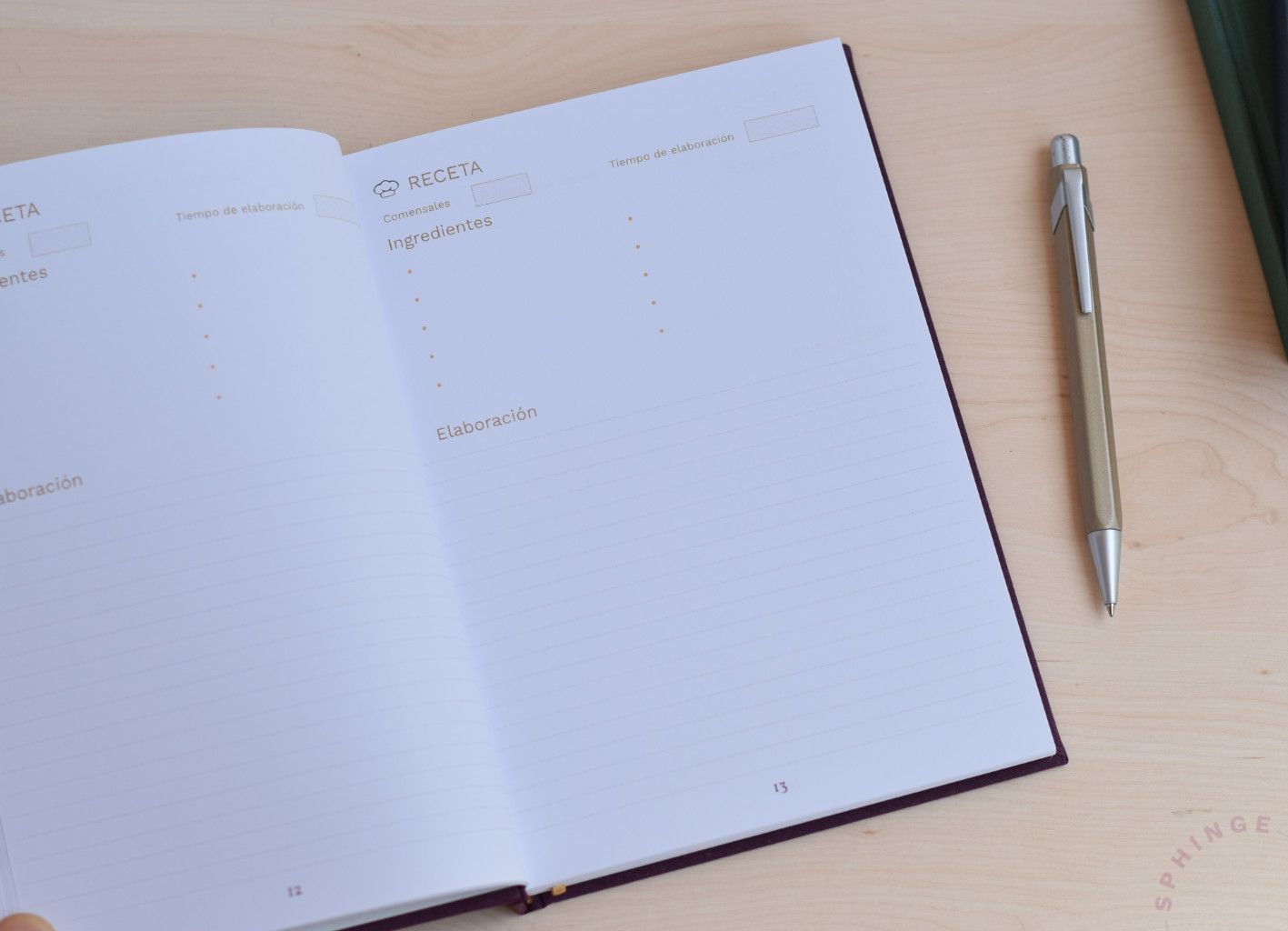 Cuaderno de recetas personalizado con iniciales | 3 colores | 100 hojas A5 15x21 - Imagen 6