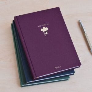 Cuaderno de recetas personalizado-con-iniciales-recetas-A5-tapa-dura-ESENCIAL-SPHINGE